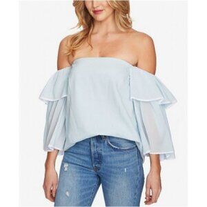 1.STATE Bell-Sleeve Off-The-Shoulder Top blouse